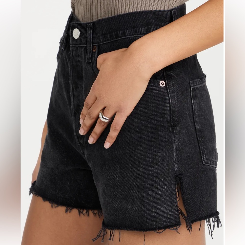 Agolde Black Denim Shorts, size 27